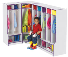 Load image into Gallery viewer, Rainbow Accents® 2 Section Coat Locker with Step - Red - MMEE Distributors
