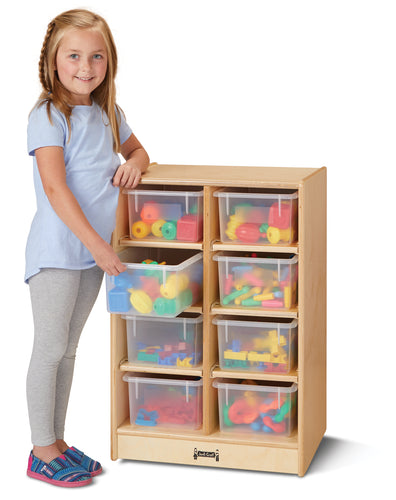 Jonti-Craft® 8 Cubbie-Tray Mobile Unit - with Clear Trays - MMEE Distributors