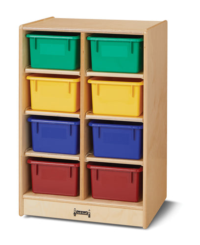 Jonti-Craft® 8 Cubbie-Tray Mobile Unit - with Colored Trays - MMEE Distributors