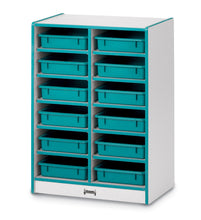 Load image into Gallery viewer, Rainbow Accents® 12 Paper-Tray Mobile Storage - with Paper-Trays - Black - MMEE Distributors
