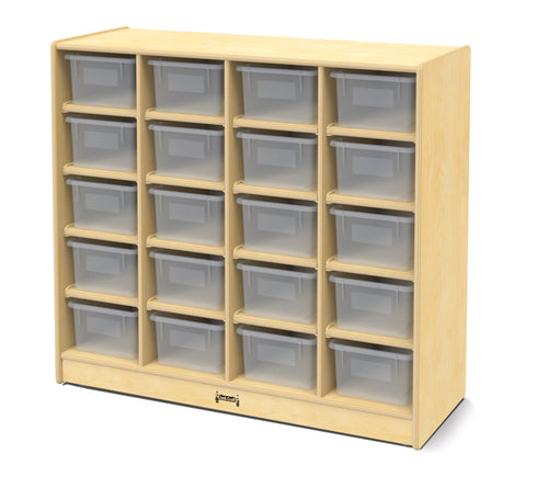 Jonti-Craft® 20 Cubbie-Tray Mobile Unit - with Clear Trays - MMEE Distributors