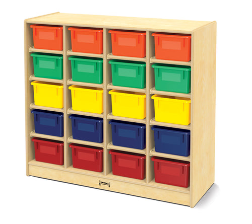 Jonti-Craft® 20 Cubbie-Tray Mobile Unit - with Colored Trays - MMEE Distributors