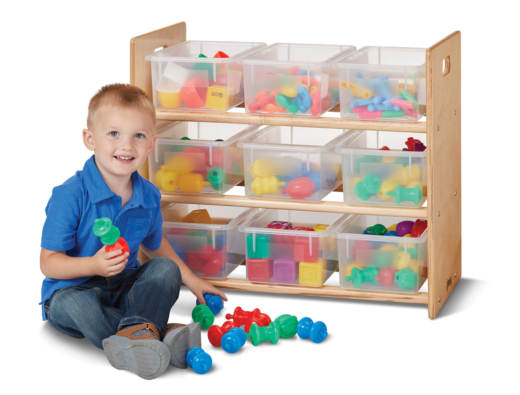 Jonti-Craft® Cubbie-Tray Storage Rack - with Clear Cubbie-Trays - MMEE Distributors