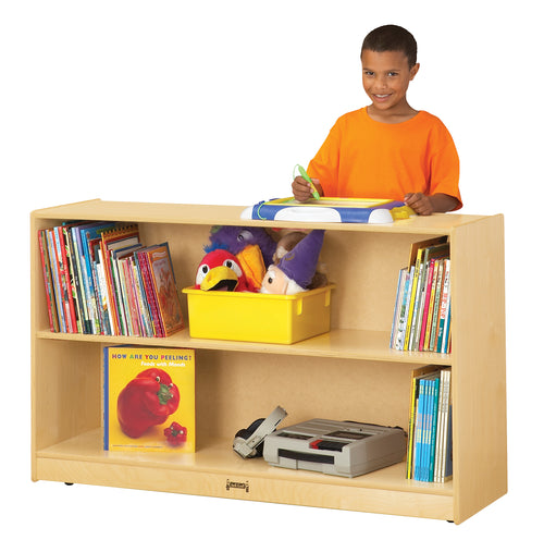 Jonti-Craft® Low Adjustable Mobile Straight-Shelf - MMEE Distributors