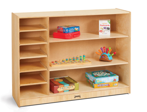 Jonti-Craft® Adjustable Combo Mobile Straight-Shelf - without Paper-Trays - MMEE Distributors