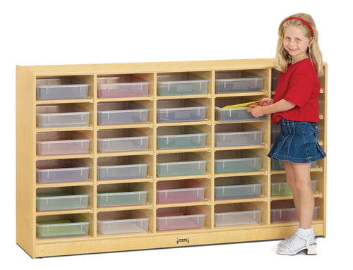 Jonti-Craft® 30 Paper-Tray Mobile Storage - with Clear Paper-Trays - MMEE Distributors