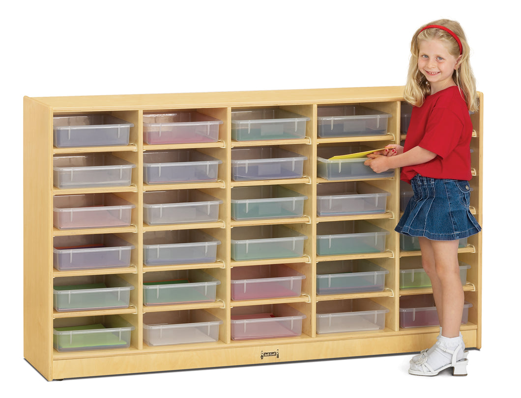 Jonti-Craft® 30 Paper-Tray Mobile Storage - with Clear Paper-Trays - MMEE Distributors