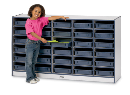 Rainbow Accents® 30 Paper-Tray Mobile Storage - with Paper-Trays - Black - MMEE Distributors