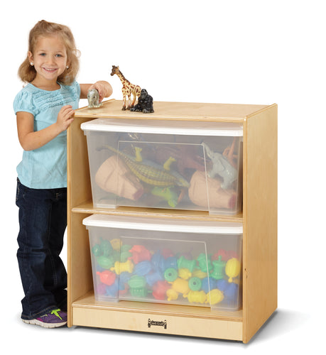 Jonti-Craft® Space-Saver Jumbo Tote Storage – with Clear Totes + Lids - MMEE Distributors