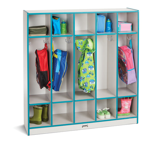 Rainbow Accents® 5 Section Coat Locker - Teal - MMEE Distributors