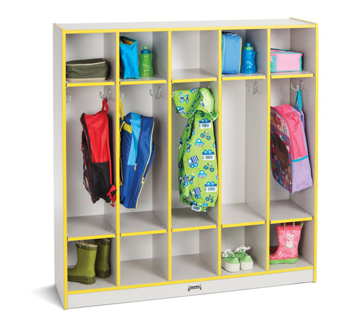 Rainbow Accents® 5 Section Coat Locker - Yellow - MMEE Distributors