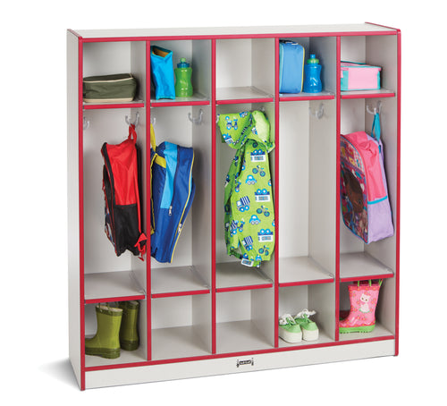 Rainbow Accents® 5 Section Coat Locker - Red - MMEE Distributors