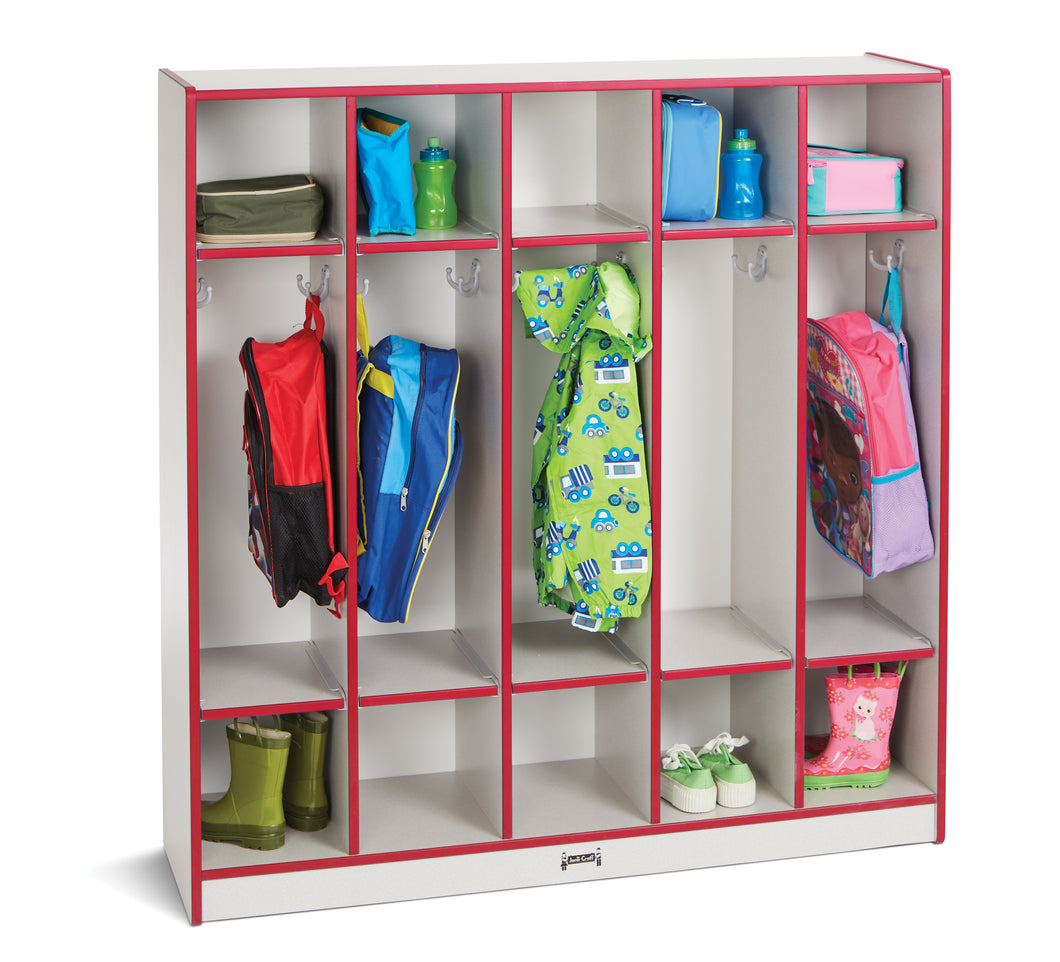 Rainbow Accents® 5 Section Coat Locker - Red - MMEE Distributors