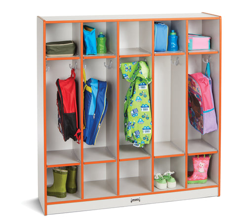 Rainbow Accents® 5 Section Coat Locker - Orange - MMEE Distributors