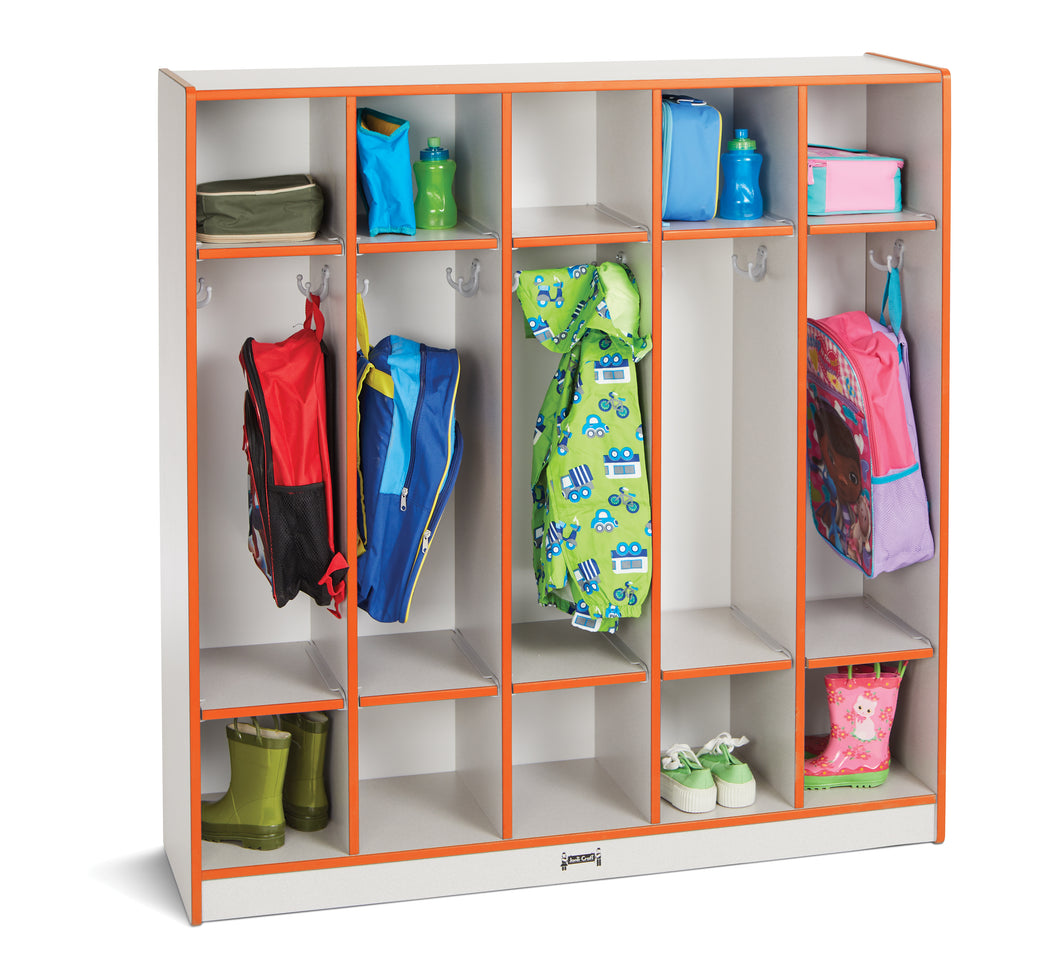 Rainbow Accents® 5 Section Coat Locker - Orange - MMEE Distributors