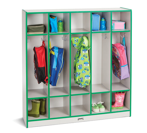 Rainbow Accents® 5 Section Coat Locker - Green - MMEE Distributors