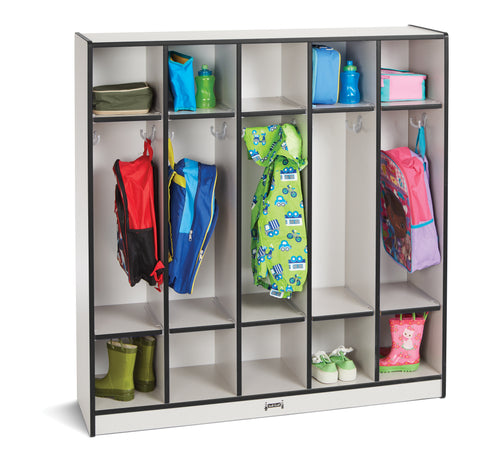 Rainbow Accents® 5 Section Coat Locker - Black - MMEE Distributors