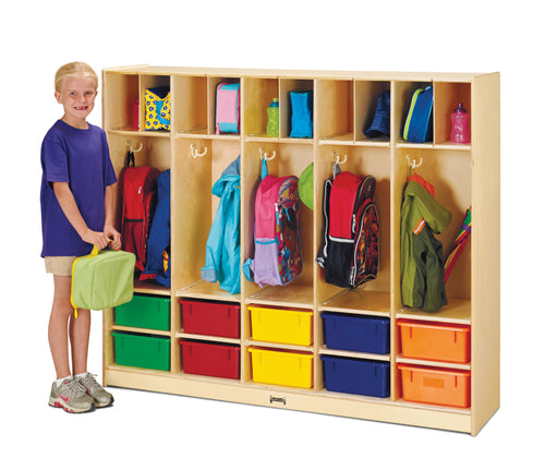 Jonti-Craft® Large Locker Organizer – with 10 Colored Tubs - MMEE Distributors