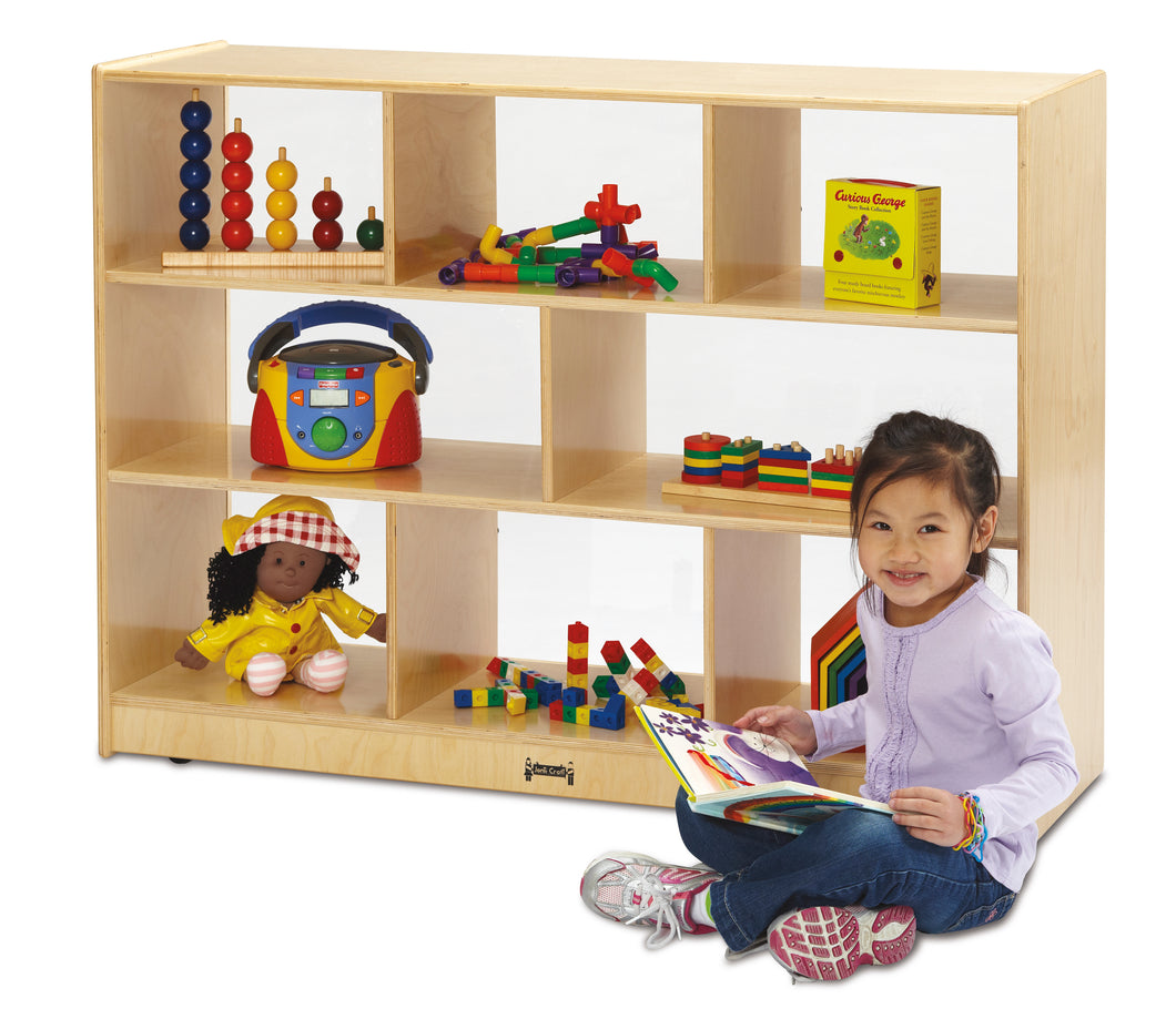 Jonti-Craft® Super-Sized Single Mobile Storage Unit - See-Thru Back - MMEE Distributors