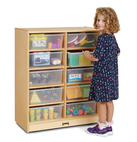 Jonti-Craft® 10 Tub Mobile Storage - with Clear Tubs - MMEE Distributors