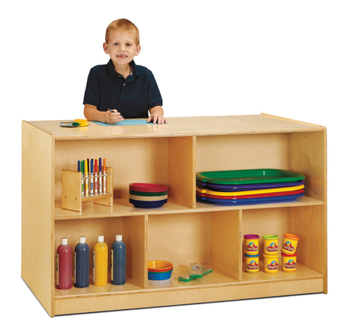 Jonti-Craft® Double-Sided Island – Single + 20 Cubbie-Tray - with Colored Trays - MMEE Distributors