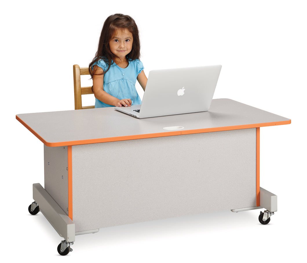Rainbow Accents® Apollo Single Computer Desk - Red - MMEE Distributors