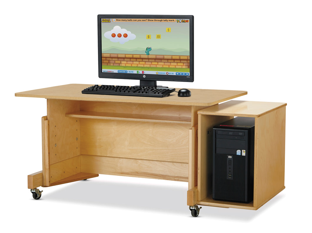 Jonti-Craft® Apollo Single Computer Desk - Maple Top - MMEE Distributors