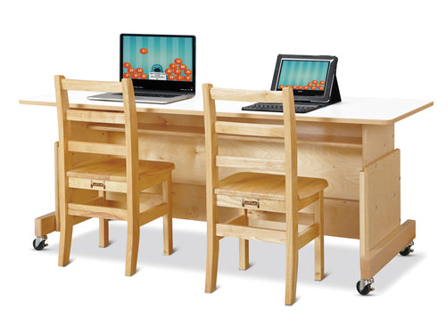 Jonti-Craft® Apollo Double Computer Desk - White Top - MMEE Distributors
