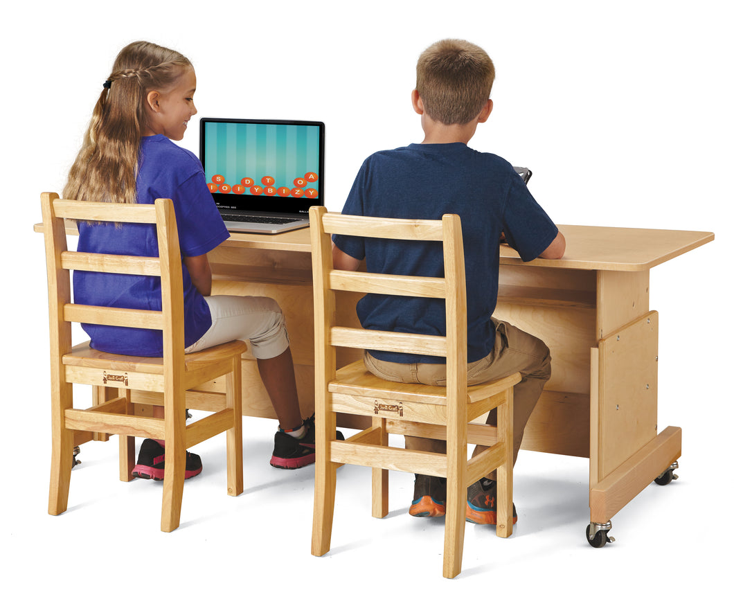 Jonti-Craft® Apollo Double Computer Desk - Maple Top - MMEE Distributors