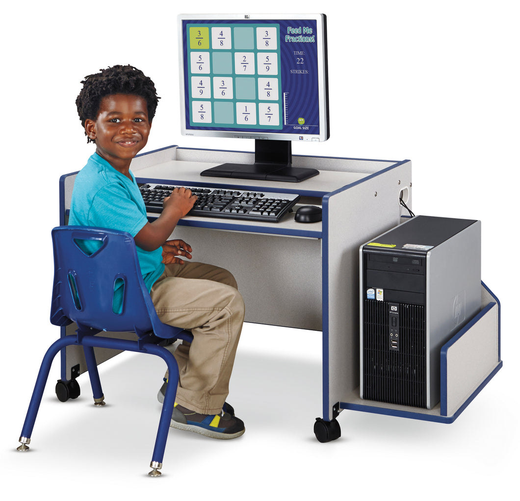 Rainbow Accents® Enterprise Single Computer Desk - Purple - MMEE Distributors