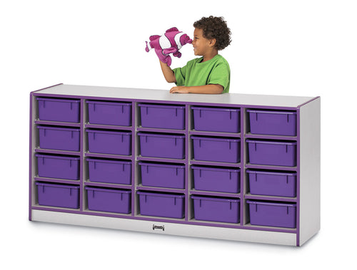 Rainbow Accents® 20 Tub Mobile Storage - without Tubs - Orange - MMEE Distributors