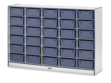 Load image into Gallery viewer, Rainbow Accents® 30 Tub Mobile Storage - with Tubs - Black - MMEE Distributors
