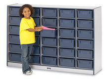 Load image into Gallery viewer, Rainbow Accents® 30 Tub Mobile Storage - with Tubs - Navy - MMEE Distributors
