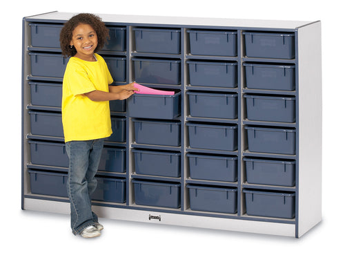 Rainbow Accents® 30 Tub Mobile Storage - with Tubs - Red - MMEE Distributors
