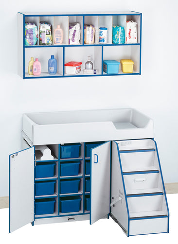 Rainbow Accents® Diaper Changer Combo - Right - Navy - MMEE Distributors