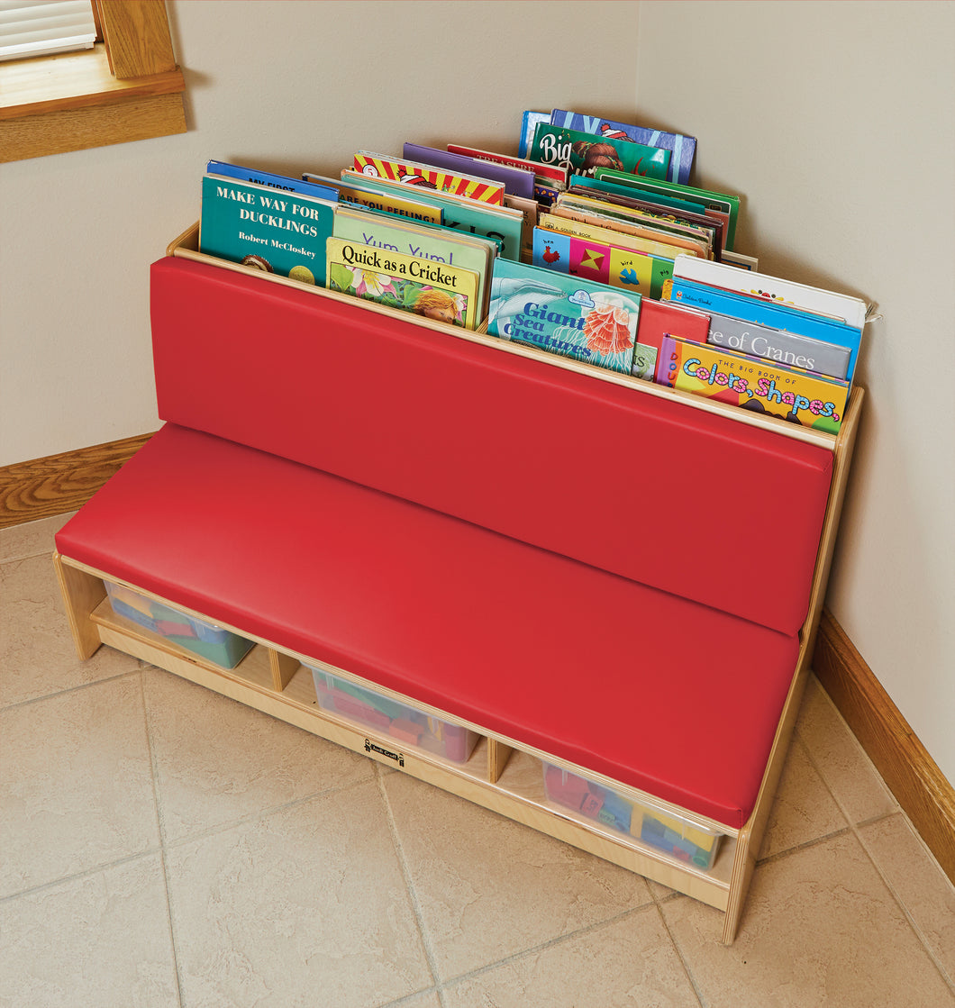 Jonti-Craft® Corner Literacy Nook - Red - MMEE Distributors