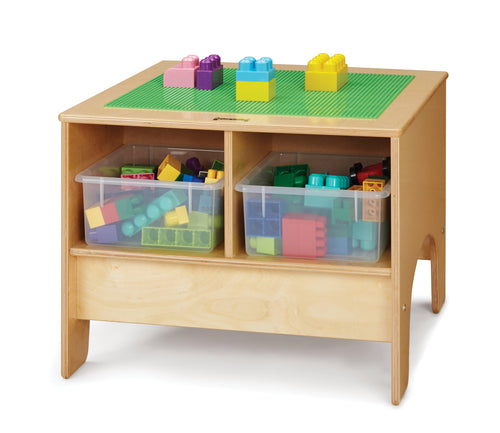 Jonti-Craft® KYDZ Building Table - Preschool Brick Compatible - with Clear Tubs - MMEE Distributors