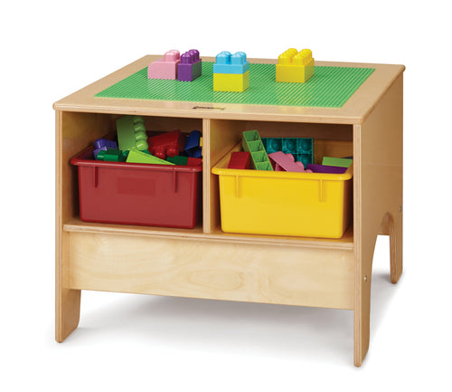 Jonti-Craft® KYDZ Building Table - Preschool Brick Compatible - with Colored Tubs - MMEE Distributors