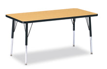 Load image into Gallery viewer, Berries® Rectangle Activity Table - 24&quot; X 48&quot;, A-height - Oak/Black/Black - MMEE Distributors
