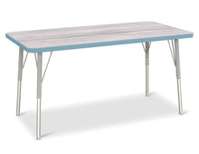 Load image into Gallery viewer, Berries® Rectangle Activity Table - 24&quot; X 48&quot;, A-height - Driftwood Gray/Coastal Blue/Gray - MMEE Distributors
