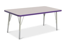 Load image into Gallery viewer, Berries® Rectangle Activity Table - 24&quot; X 48&quot;, E-height - Gray/Purple/Gray - MMEE Distributors
