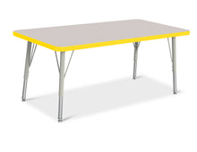 Load image into Gallery viewer, Berries® Rectangle Activity Table - 24&quot; X 48&quot;, E-height - Gray/Yellow/Gray - MMEE Distributors
