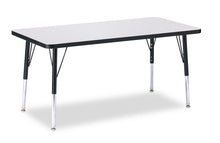 Load image into Gallery viewer, Berries® Rectangle Activity Table - 24&quot; X 48&quot;, E-height - Gray/Black/Black - MMEE Distributors
