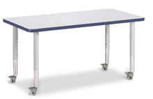 Load image into Gallery viewer, Berries® Rectangle Activity Table - 24&quot; X 48&quot;, Mobile - Gray/Navy/Gray - MMEE Distributors
