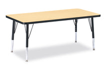 Load image into Gallery viewer, Berries® Rectangle Activity Table - 24&quot; X 48&quot;, T-height - Maple/Black/Black - MMEE Distributors

