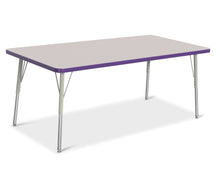 Load image into Gallery viewer, Berries® Rectangle Activity Table - 30&quot; X 60&quot;, A-height - Gray/Purple/Gray - MMEE Distributors
