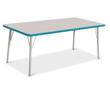 Load image into Gallery viewer, Berries® Rectangle Activity Table - 30&quot; X 60&quot;, A-height - Gray/Teal/Gray - MMEE Distributors
