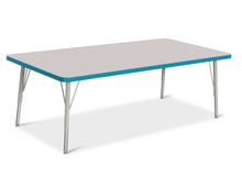 Load image into Gallery viewer, Berries® Rectangle Activity Table - 30&quot; X 60&quot;, E-height - Gray/Teal/Gray - MMEE Distributors
