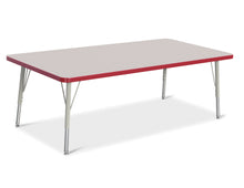 Load image into Gallery viewer, Berries® Rectangle Activity Table - 30&quot; X 60&quot;, E-height - Gray/Red/Gray - MMEE Distributors
