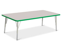 Load image into Gallery viewer, Berries® Rectangle Activity Table - 30&quot; X 60&quot;, E-height - Gray/Green/Gray - MMEE Distributors
